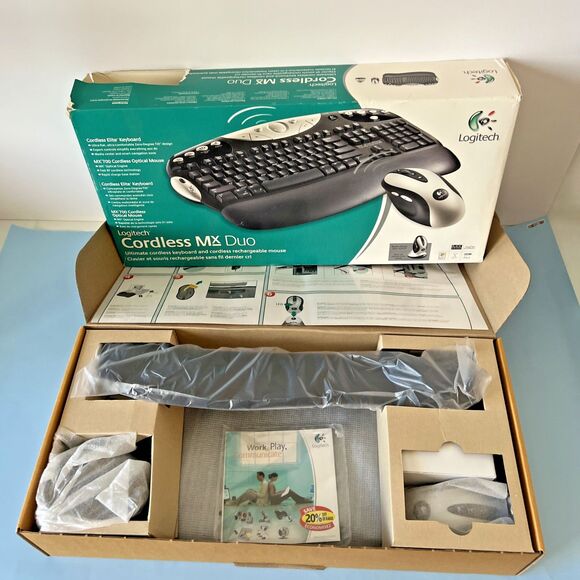 Logitech Cordless MX Duo Elite Keyboard & MX700 Optical Mouse - Picture 3 of 5